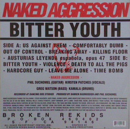 Naked Aggression : Bitter Youth (LP, Ora)