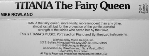 Mike Rowland (2) : Titania - The Fairy Queen (Cass, Album)