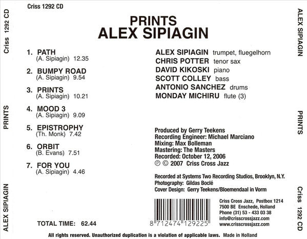 Alex Sipiagin : Prints (CD, Album)