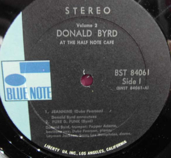 Donald Byrd : At The Half Note Cafe (Volume 2) (LP, Album, RP)