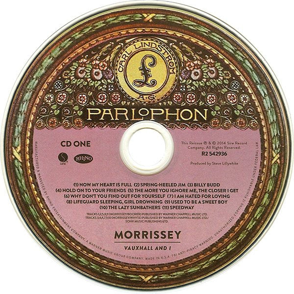 Morrissey : Vauxhall And I (CD, Album, RE, RM + CD, Album + 20t)