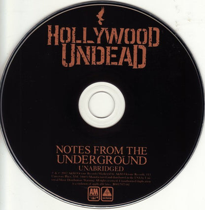 Hollywood Undead : Notes From The Underground (Unabridged) (CD, Album, RE)
