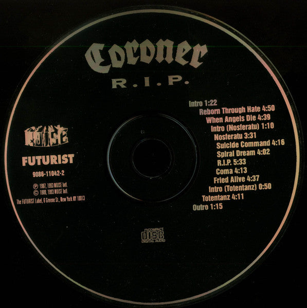 Coroner : R.I.P. (CD, Album, RE)