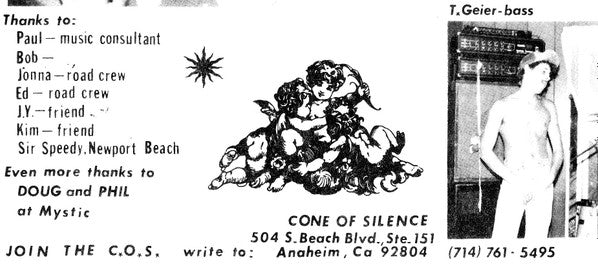 Cone Of Silence (2) : Cone Of Silence (7", EP)