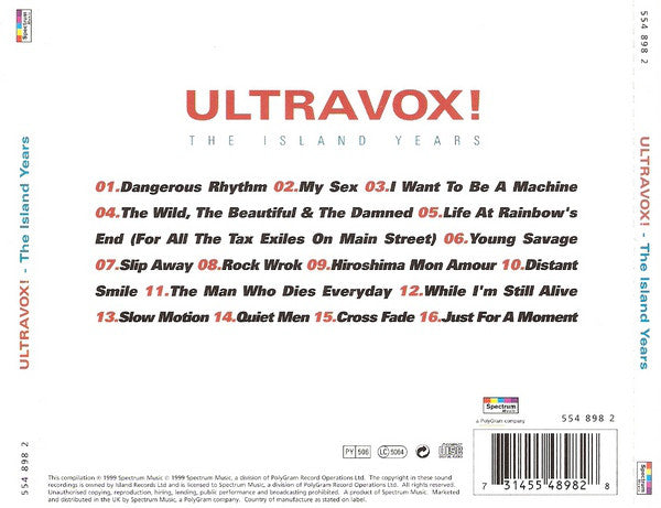 Ultravox!* : The Island Years (CD, Comp)