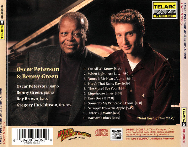 Oscar Peterson And Benny Green : Oscar & Benny  (CD, Album)