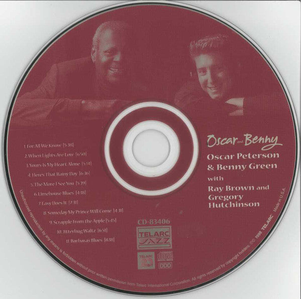 Oscar Peterson And Benny Green : Oscar & Benny  (CD, Album)