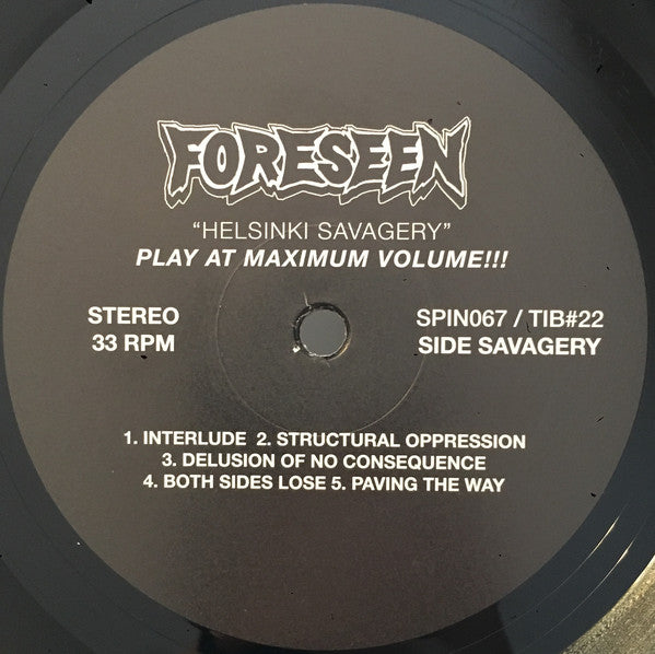 Foreseen : Helsinki Savagery (LP, Album)