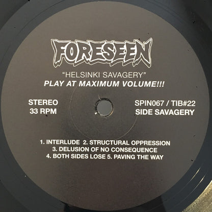 Foreseen : Helsinki Savagery (LP, Album)