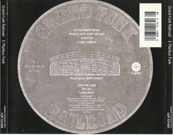 Grand Funk Railroad : E Pluribus Funk (CD, Album, Club)
