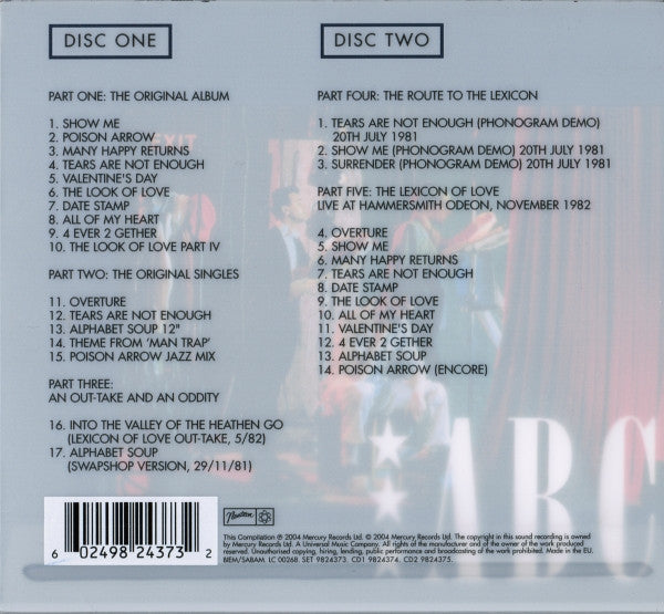 ABC : The Lexicon Of Love (2xCD, Album, Comp, Dlx, RE, RM, Dig)