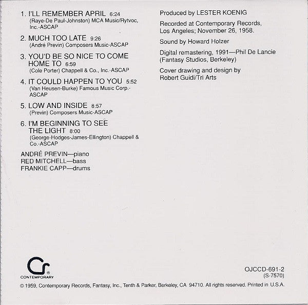 The André Previn Trio : King Size! (CD, Album, RE, RM)