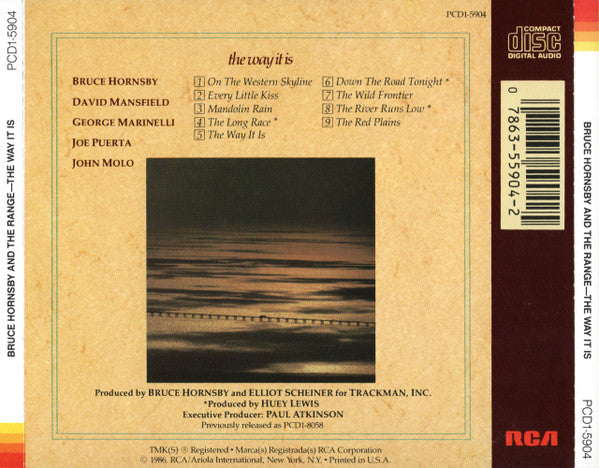 Bruce Hornsby And The Range : The Way It Is (CD, Album)
