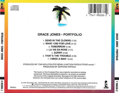 Grace Jones : Portfolio (CD, Album, P/Mixed, RE)
