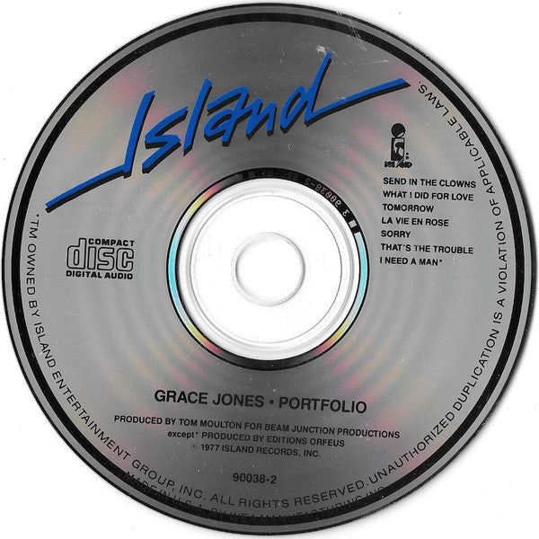 Grace Jones : Portfolio (CD, Album, P/Mixed, RE)
