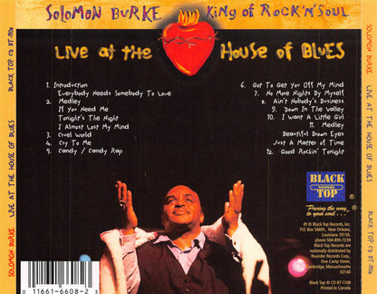Solomon Burke And The Souls Alive Orchestra : Live At The House Of Blues (CD)