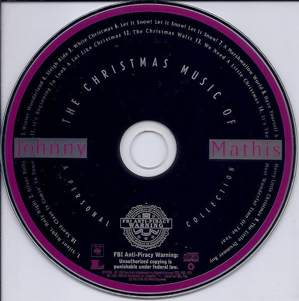 Johnny Mathis : The Christmas Music Of Johnny Mathis (A Personal Collection) (CD, Comp, RM)