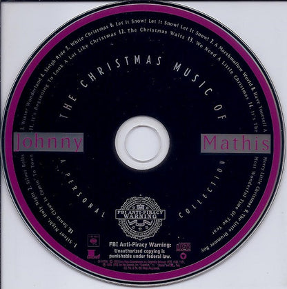 Johnny Mathis : The Christmas Music Of Johnny Mathis (A Personal Collection) (CD, Comp, RM)