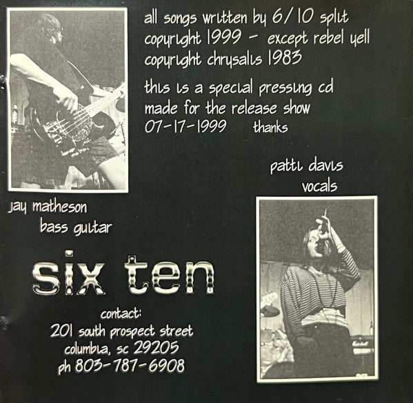 SixTenSplit : Untitled (CDr, Album)