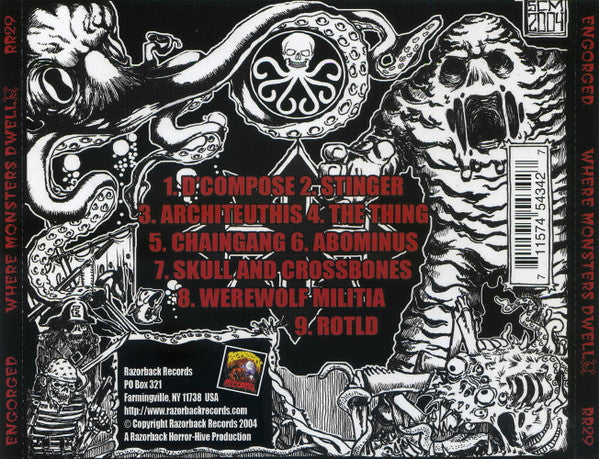 Engorged : Where Monsters Dwell (CD, Album)
