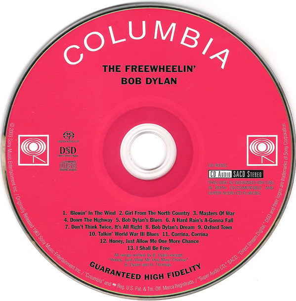 Bob Dylan : The Freewheelin' Bob Dylan (SACD, Hybrid, Album, RE, RM, Dig)