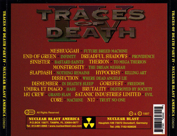Various : Traces Of Death IV (CD, Comp)