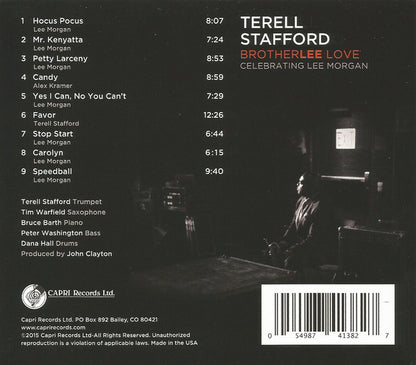 Terell Stafford : BrotherLee Love - Celebrating Lee Morgan (CD, Album)