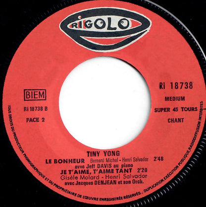 Tiny Yong : Mon Futur Et Mon Passé (7", EP)