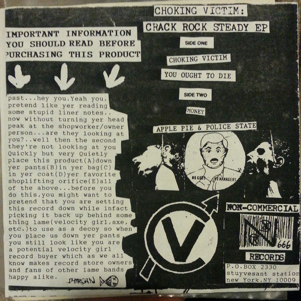 Choking Victim : Crack Rock Steady EP (7", EP)