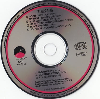 The Cars : The Cars (HDCD, Album, RE, Cin)