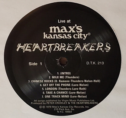 The Heartbreakers (2) : Live At Max's Kansas City (LP, Album, RE)