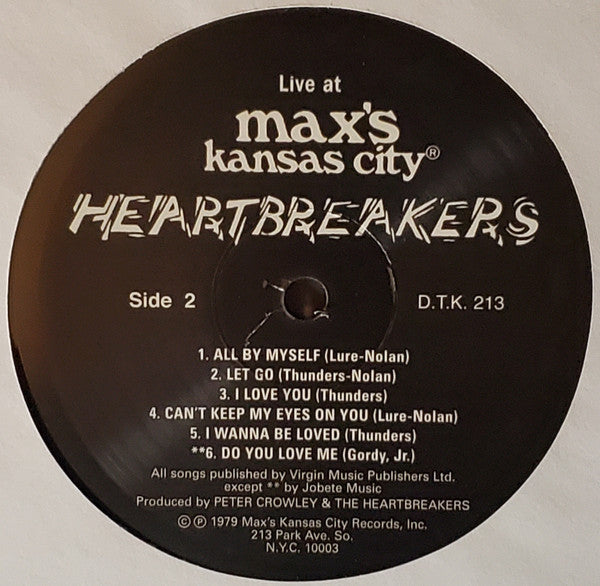 The Heartbreakers (2) : Live At Max's Kansas City (LP, Album, RE)