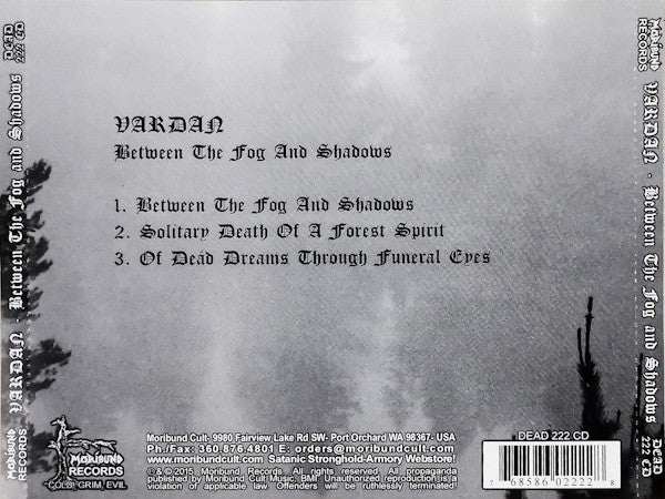 Vardan : Between The Fog And Shadows (CD, Album)