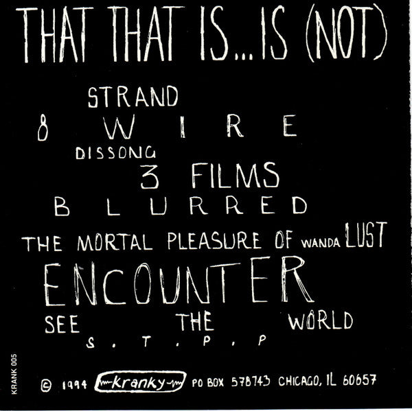 Dissolve : That That Is...Is (Not) (CD, Album)