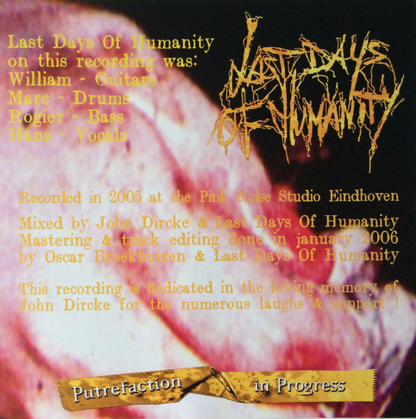 Last Days Of Humanity : Putrefaction in Progress (LP, Album, Ltd, Gre)
