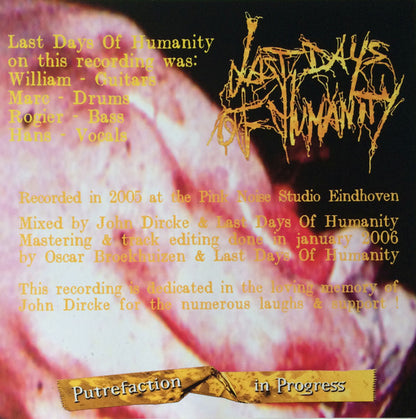 Last Days Of Humanity : Putrefaction in Progress (LP, Album, Ltd, Gre)
