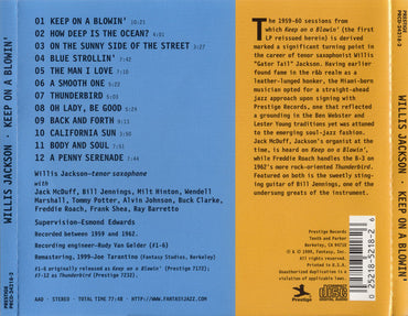Willis Jackson : Keep On A Blowin' (CD, Comp)