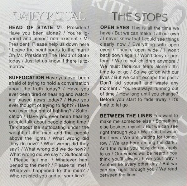 Daily Ritual / The Stops : Daily Ritual / The Stops (7", EP)