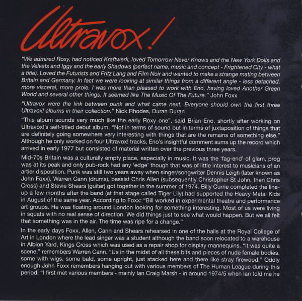 Ultravox!* : Ultravox! (CD, Album, RE, RM)