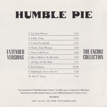 Humble Pie :  	Extended Versions: The Encore Collection (CD, Album, RE)