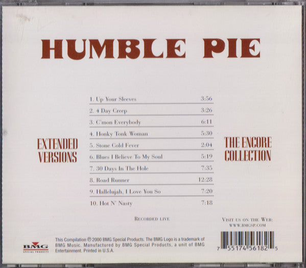 Humble Pie :  	Extended Versions: The Encore Collection (CD, Album, RE)