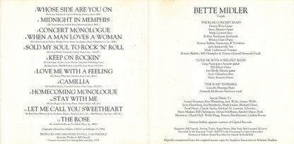 Bette Midler : The Rose - The Original Soundtrack Recording (CD, Album, Club, RE)