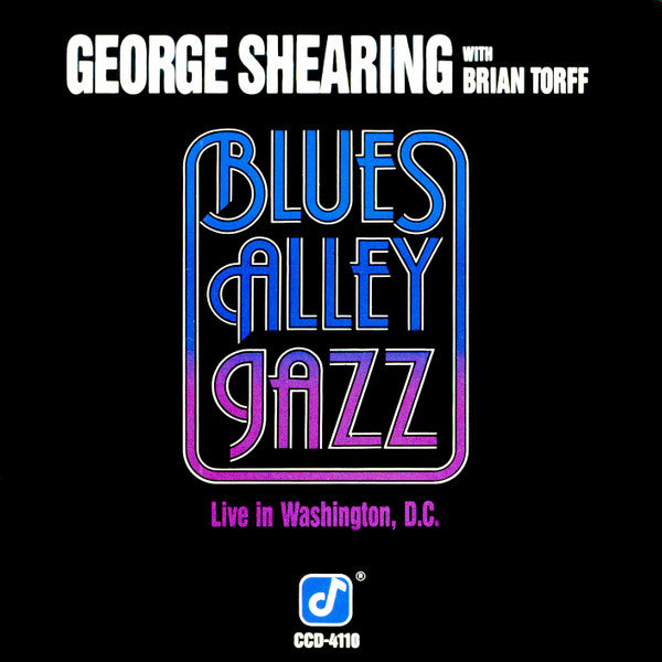 George Shearing With Brian Torff : Blues Alley Jazz (CD, Album, RE)