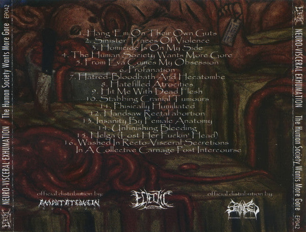 Neuro-Visceral Exhumation : The Human Society Wants More Gore (CD, Album, RE)