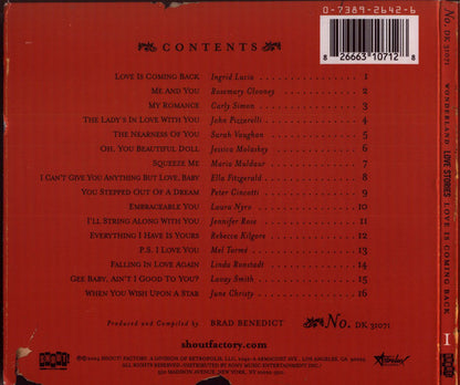 Various : (Wonderland Love Stories Chapter One) Love Is Coming Back (CD, Comp, Dig)