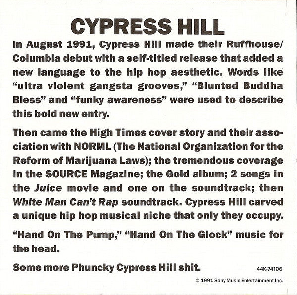 Cypress Hill : Hand On The Pump (CD, Maxi)