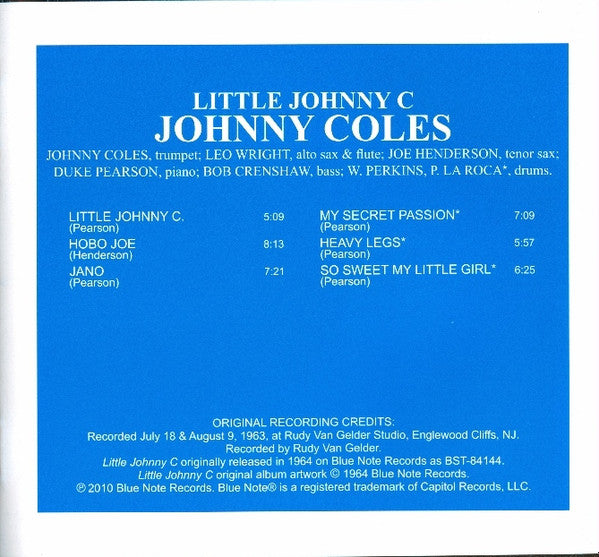Johnny Coles : Little Johnny C (XRCD, Album, RE)