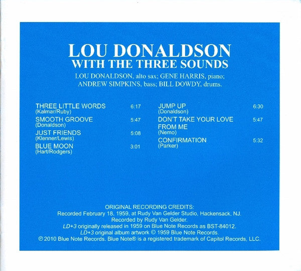 Lou Donaldson with The Three Sounds : LD+3 (XRCD, Album, RE)
