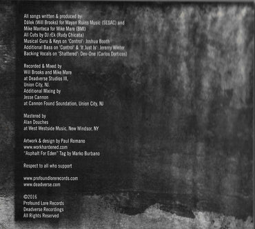Dälek : Asphalt For Eden (CD, Album)