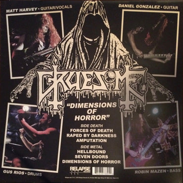 Gruesome (5) : Dimensions Of Horror (12", EP, Ltd, Cle)